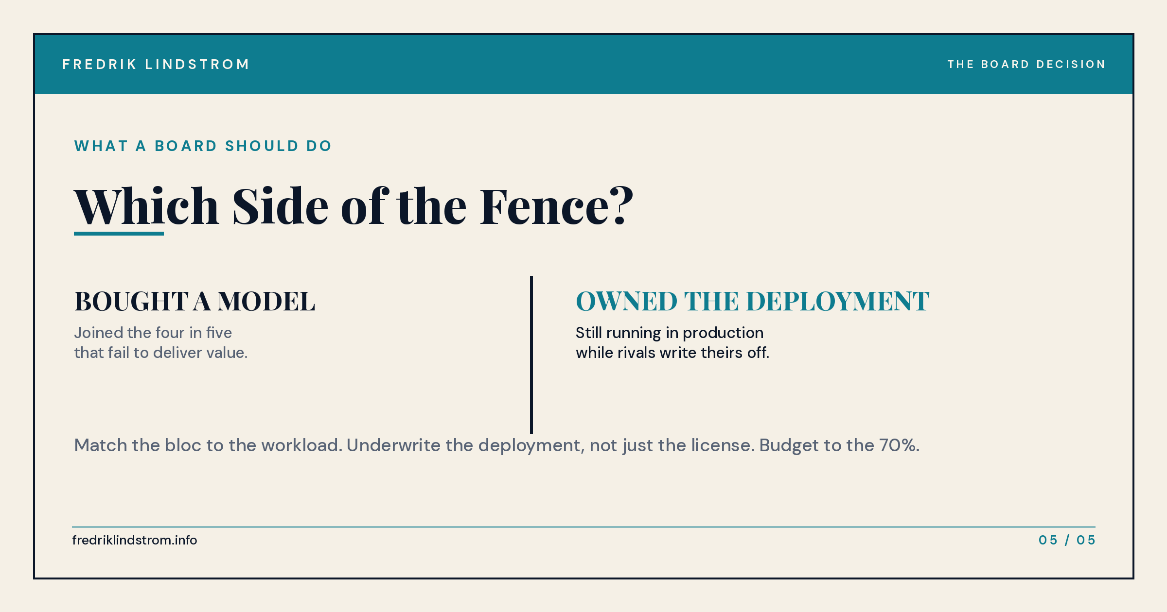 Which side of the fence?